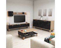 Arabic House Woonkamer Meubelset Sumer - Naturel/Marmer - 178x35x45cm