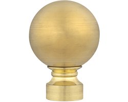 Arah roede eindknop bol – Ø28mm – 2 stuks – messing gepolijst – goud