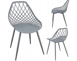 ARANDA stoel grijs + gekleurde poten