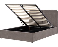 ARBOIS - Bed met opbergruimte - Taupe - 140 x 200 cm - Polyester
