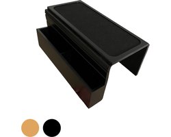 Arboledia Armleuning Dienblad - Bamboe Dienblad - Armleuning Dienblad Bank - Armleuning Antislip - Bank Organizer - Viltlaag - Zwart