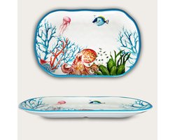 Arca ABISSI - Rechthoekige Melamine Schaal 45x30x4cm – licht in gewicht – makkelijk stapelbaar – voor binnen en buiten