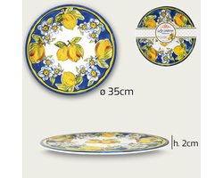 Arca LIMONI Rond Vlak Melamine Bord 35cm - pizzabord - tapasbord - hapjesbord
