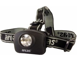 Arcas Hoofdlamp, 5 LEDs, batterijen inbegrepen