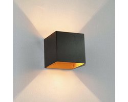 Arcchio - LED wandlamp - 1licht - Aluminium - H: 9.7 cm - zwart, oranje goud - Inclusief lichtbron