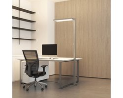 Arcchio - Vloerlampen- met dimmer - 2lichts - Staal, aluminium, polycarbonaat - H: 195 cm - zilver, wit - Inclusief lichtbronnen