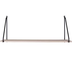 Arch wandkast wandplank natuur, zwart.