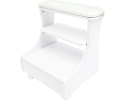 Archi pedicure voetbad - Trolley – Pedicure Kruk - Wielen – Voetsteun - Opbergmeubel – Salon - Thuisgebruik – Modern – Wit – Max. 20 kg
