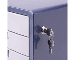 Archiefkast Bureaukast - Opbergkast Ladekast - Kantoor Organiseren - Multi-stapelbaar Ontwerp - 30x35x41cm - Blauw