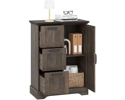 Archiefkast - Dossierkast - Roldeurkast - Kantoorkast - Opbergkasten met deuren - Archiefkast - 60 x 30 x 80 cm - Grijs