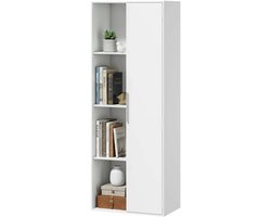 Archiefkast - Dossierkast - Roldeurkast - Kantoorkast - Opbergkasten met deuren - Archiefkast 60 x 35 x 160 cm - Wit