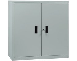 Archiefkast - Grijs - Archiefkast Met Slot - Mobiele Archiefkast - Archiefkasten Met Slot - Opbergkast - Opbergkasten Binnen - Opbergkist - Kast - Kastje - Opberg Kast - Opbergkastje - Slot - Lock