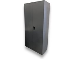 Archiefkast – Kantoorkast – Dossierkast – Antraciet – Met slot - 200x100x40 cm