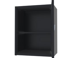 Archiefkast met slot - Povag - 75x60x38 cm - Zwart - 1 legplank - 45 kg draagvermogen - archiefkast metaal - kluis - AKP.199.01