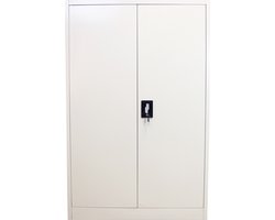 Archiefkast - Metaal - 90 x 40 x 140 cm - 3 verstelbare legplanken - GRATIS documenten opberger - kantoorkast dossierkast draaideurkast