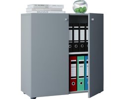 Archiefkast opbergkast Vandol grijs 74 cm hoog