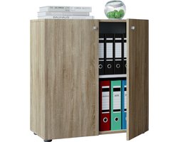 Archiefkast opbergkast Vandol mini lichtbruin 74 cm hoog