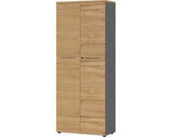 Archiefkast Osmond 80cm met 2 deuren - eik/grafiet