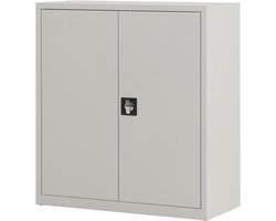 Archiefkasten Metalen archiefkast, Draaideurkast, Kantoorkast, Stellingkast, Opbergkast I 100x92x42 cm I Grijs I AKP-103 I Povag
