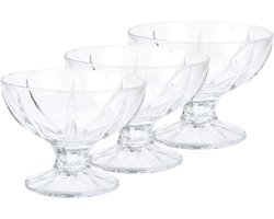 Arcoroc Ijs/sorbet coupes - 6x - op voet - 200 ml - glas - ijsschaaltjes - ijscoupe glazen
