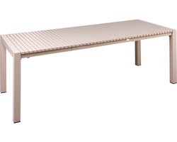 ARDESIO - Uitschuifbare tuintafel - Zandbeige - Aluminium