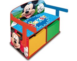Arditex Opbergbank Mickey Mouse 60 X 56 Cm Hout Blauw 3-delig