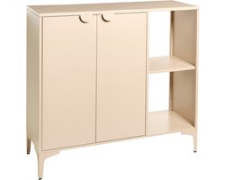 ARDURA - Dressoir met 2 deuren - Beige - Staal