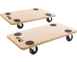 AREBOS 2x Meubelroller - Meubeltransporter - Transporthulp - Meubelverplaatser - Meubelglijders - 200 kg