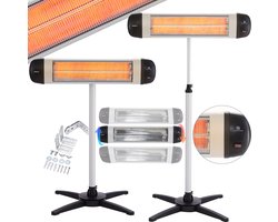AREBOS Infraroodstraler 2500W - Terrasverwarmer - Infrarood Verwarming - Binnen en buiten