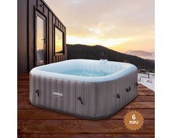 AREBOS Whirlpool | binnen & buiten | 185 x 185 cm | zelfopblazend | met verwarmi