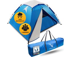 Aretus - Pop-tent voor 2 - 4 personen - Kampeertent opzetten en afbreken in 45 seconden - groot & Waterdicht - strandtent 3 persoons