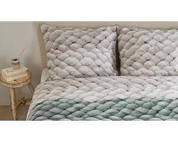Ariadne at Home Chunky dekbedovertrek - Tweepersoons - 200x200/220 - Groen