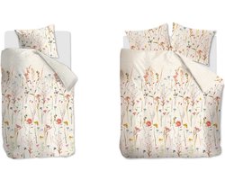 Ariadne at Home Flowered Dekbedovertrek - Eenpersoons - 140x200/220 cm - Off-white