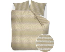 Ariadne at Home Knit Stripes dekbedovertrek - Tweepersoons - 200x200/220 - Naturel