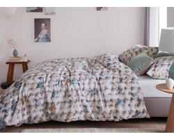 Ariadne At Home Purely Dekbedovertrek - Tweepersoons - 200x200/220 cm - Blue Green