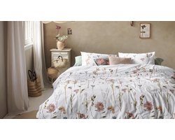 Ariadne at Home Rustic dekbedovertrek - Eenpersoons - 140x200/220 - Wit
