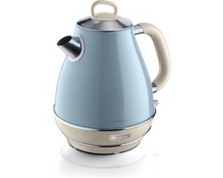 Ariete 2869/05 - Vintage waterkoker - 2000 Watt - 1. 7 liter inhoud - draadloos - blauw