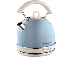 Ariete 2877/05 - Vintage waterkoker - 2000W - 1,7L inhoud - draadloos - Blauw