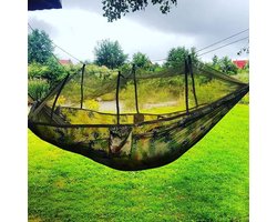 Ariko Hangmat met muggennet in camouflage stijl - moskito - Hangmat - Muggennet - Klamboe Tent - Slaapmat - Muskietennet - Muskietengaas - Campingbedje - Slaapzak - Zwevend - 150KG - camouflage
