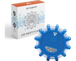 Arisenn® Noodverlichting Zwaailamp 12 LED Oranje met magneet - 9 lichtstanden zwaailicht nood en waarschuwings licht | felle noodlamp | incl. magneet | Alarmlicht | Magnetische noodverlichting - Blauw