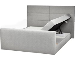 ARISTOCRAT - Boxspringbed - Lichtgrijs - 160 x 200 cm - Polyester