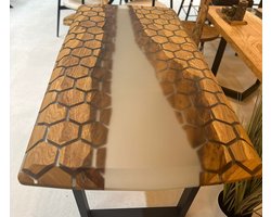 Arka Woods - Epoxy en eikenhout eettafel - Beyonce