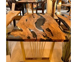 Arka Woods - Epoxy en olijfhout eettafel - Diana