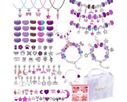 Armbandjes Maken Meisjes - Kinderspeelgoed - Paars en Zilver