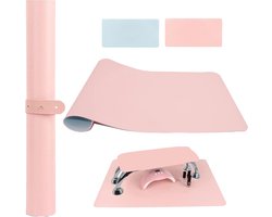 Armkussen voor Nagelkunst Tafel - Dubbelzijdig Wit - Manicure Accessoire van Zacht Microvezelleer - Nagelkussen - Bureau Accessoires - Nagelsalon - Inclusief Enkel Kussen