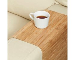 Armleuning Dienblad - Flexibel - Banktafeltje - Organizer - Bank - Zetel - Bamboe - Natuur