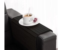 Armleuning Dienblad - Flexibel - Banktafeltje - Organizer - Bank - Zwart