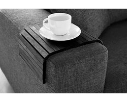 Armleuning Dienblad - Zwart - Sofa Tray - Flexibel Bank Dienblad - Banktafeltje - Sofa Dienblad