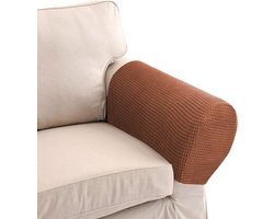 Armsteun Beschermers - Elastische Sofa Armhoezen - Verwijderbare Stoelhoezen voor Armleuningen (Bruin) - Ideaal voor Meubels, Bescherming en Stijl