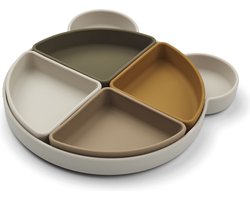 Arne Vakjesbord | Arne Divider Plate Mr Bear Sandy Multi Mix | Liewood